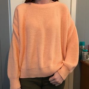 Be Peachy Keen in this oversized sweater!!